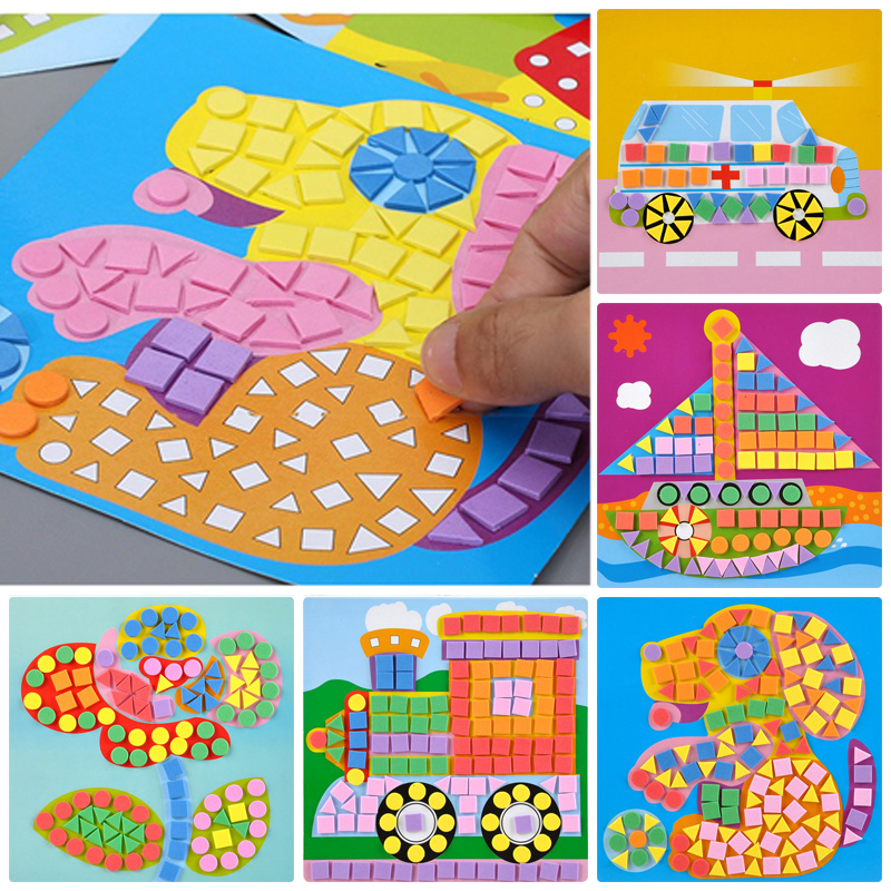 Home Decor Etsy - 6/12개 모자이크 그림 DIY 폼 퍼즐