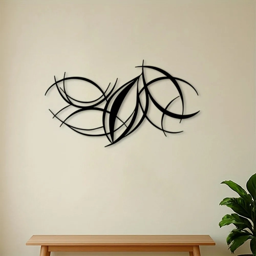 Home Decor Brand - 브랜드 모던 곡선 철제 벽 장식,