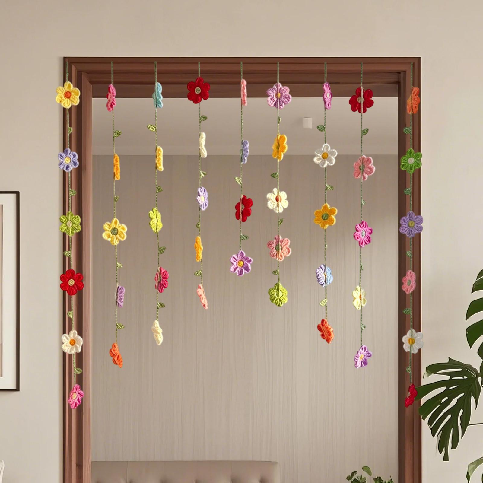 Home Decor Garland - 크로셰 가랜드 벽 장식 배경막, 봄