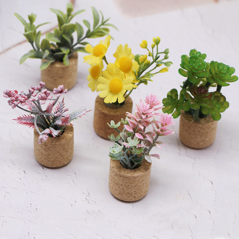 Home Decor Flowers - 1:12 인형 집 시뮬레이션 꽃 식물