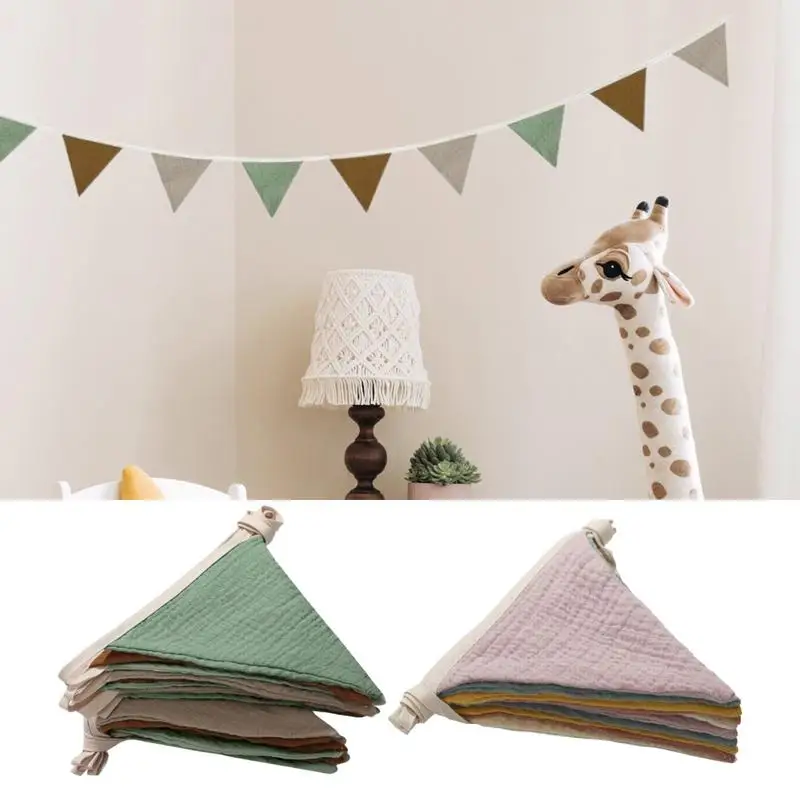 Home Decor Garland - 페넌트 배너 플래그 보육 깃발 천
