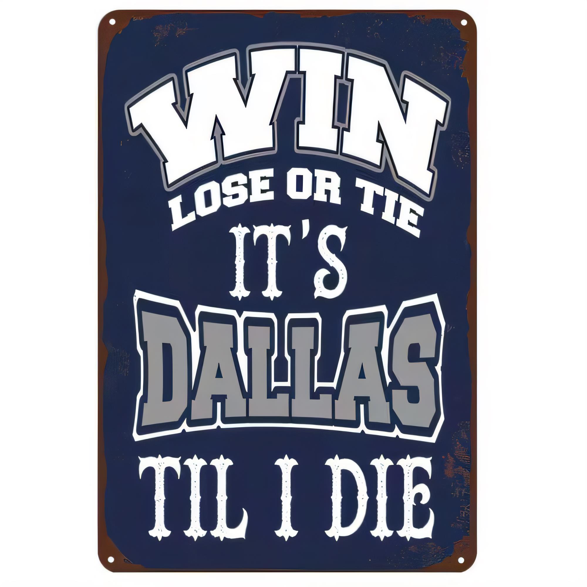 Home Decor Dallas - 틴 사인, Y'all Lose Or Tie