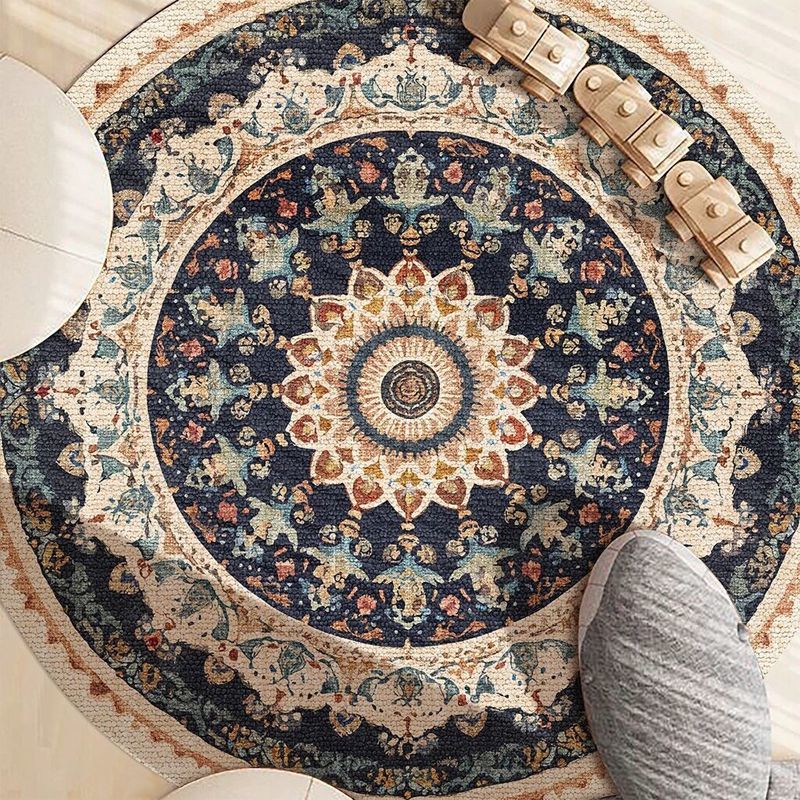 Home Decor Ig - 에스닉 스타일 만다라 라운드 카펫, 거실