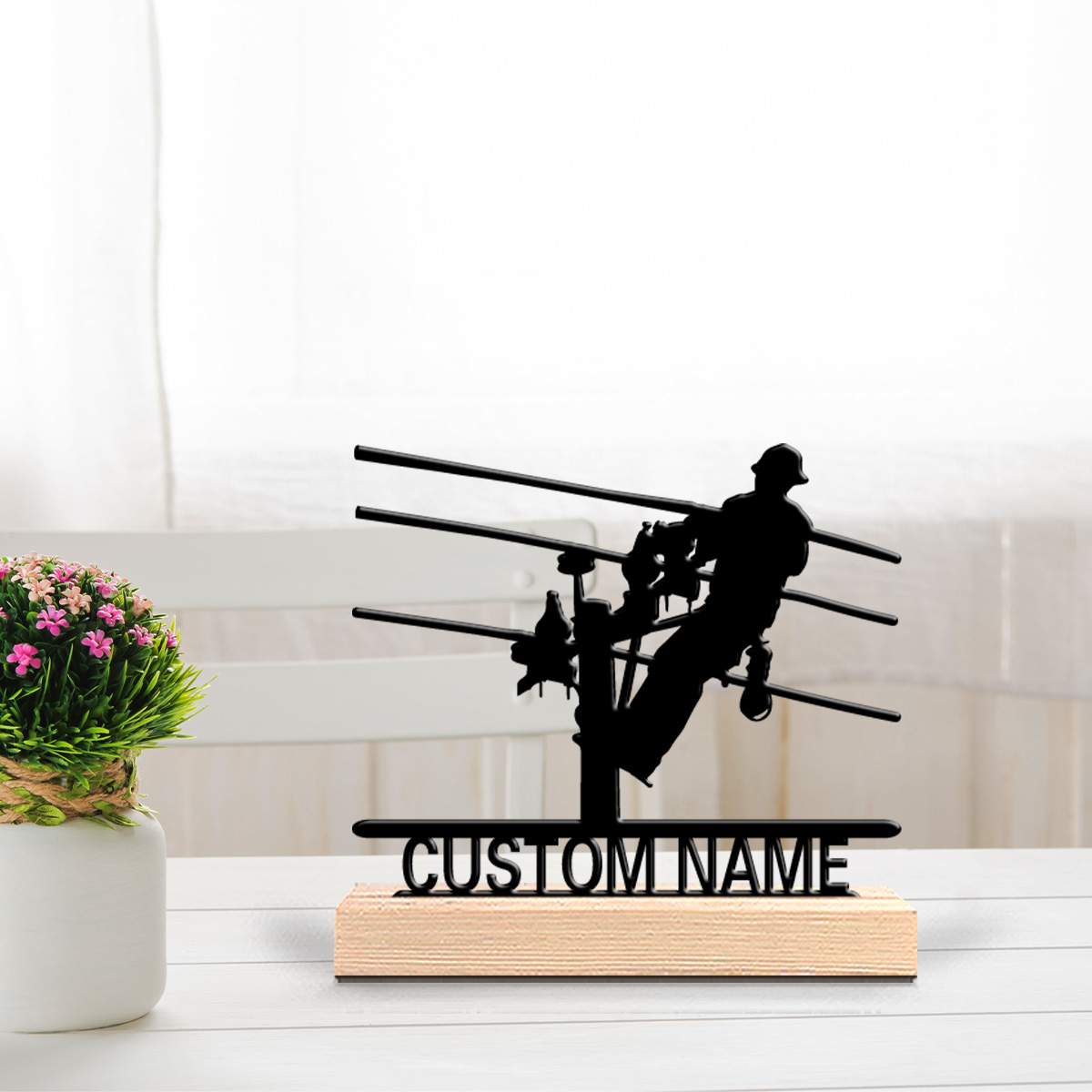 Home Decor Unique - 세련된 맞춤형 전기 기술자 금속 조각상