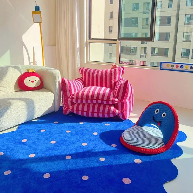 Home Decor Ig - Klein Blue 불규칙한 장식 거실 카펫