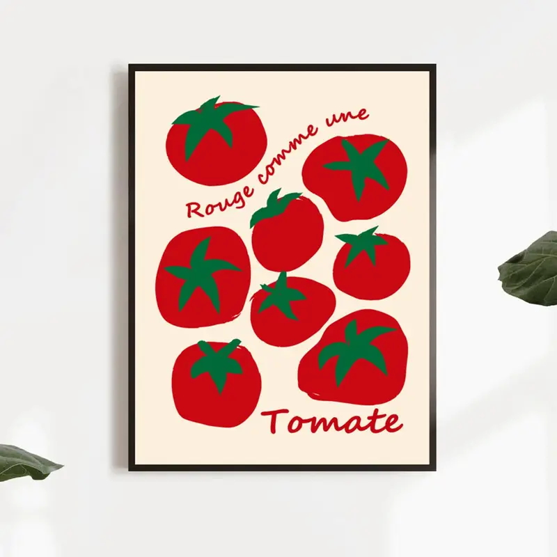현대 다채로운 빨간 토마토 벽 아트 인쇄 캔버스 회화  - Home Decor Foto 리뷰 및 가격