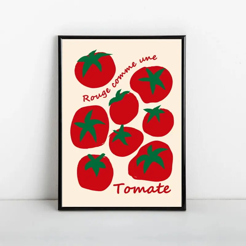 현대 다채로운 빨간 토마토 벽 아트 인쇄 캔버스 회화  - Home Decor Foto 리뷰 및 가격