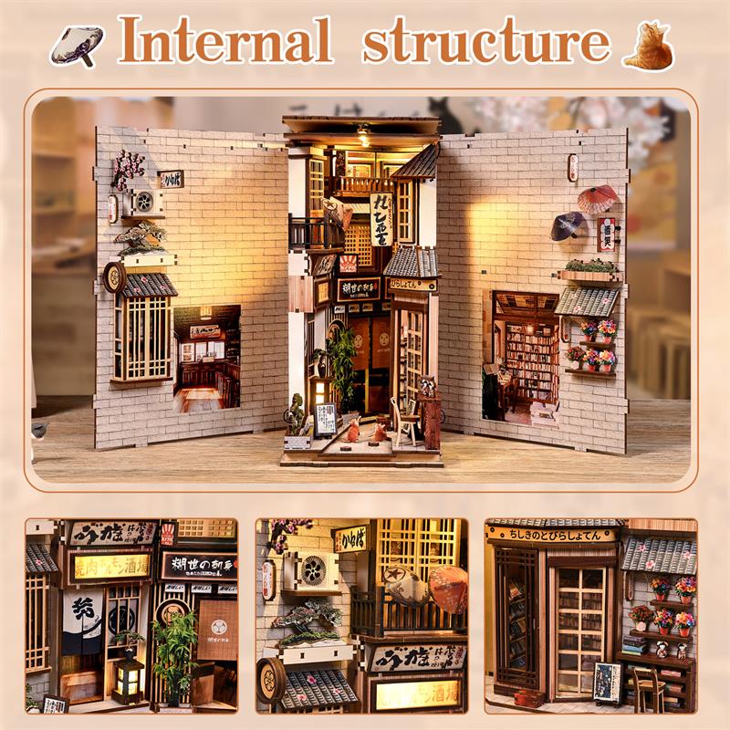 캣츠 앨리 DIY 미니어처 하우스 - 3D 나무 책장  - Home Decor Catalog 리뷰 및 가격