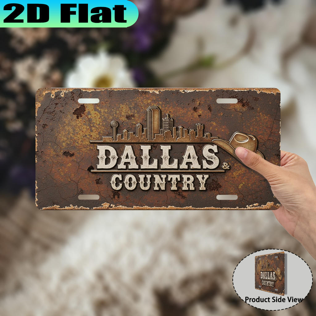 2D 플랫 달라스 & 컨트리 카우보이 모자 도시 스카이 - Home Decor Dallas 리뷰 및 가격