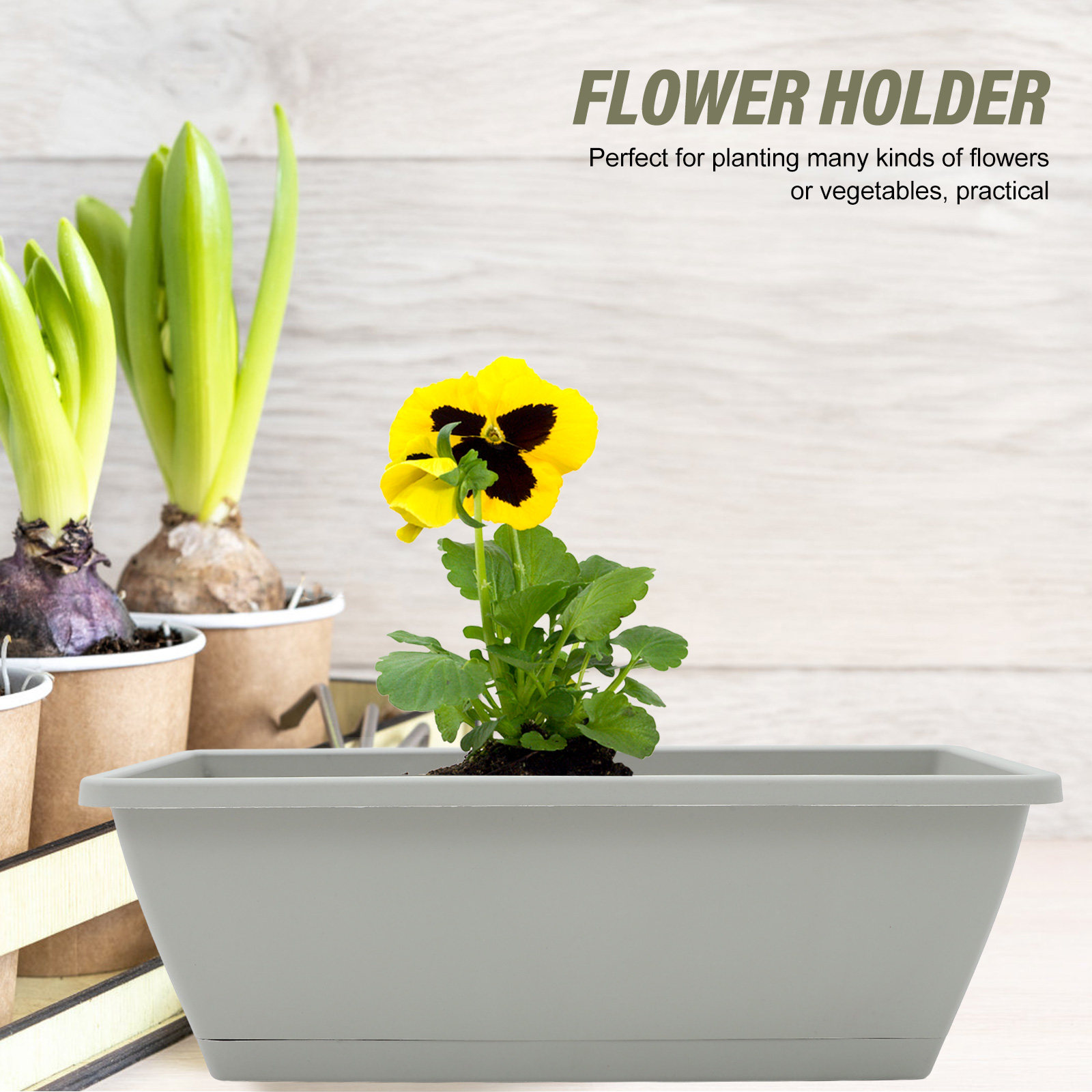 4세트 창틀 화분 상자 야채 화분 정원용 직사각형 레진 - Succulent Planter Pot 리뷰 및 가격