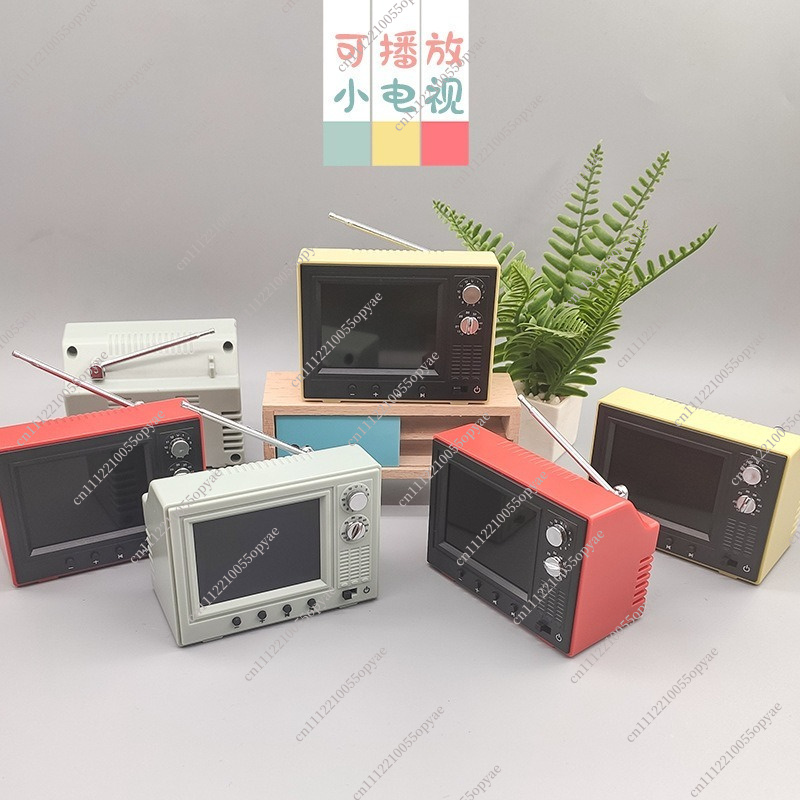 1:12 플레이 가능한 미니 TV 모델 - 비디오 기능 - Home Decor Video 리뷰 및 가격