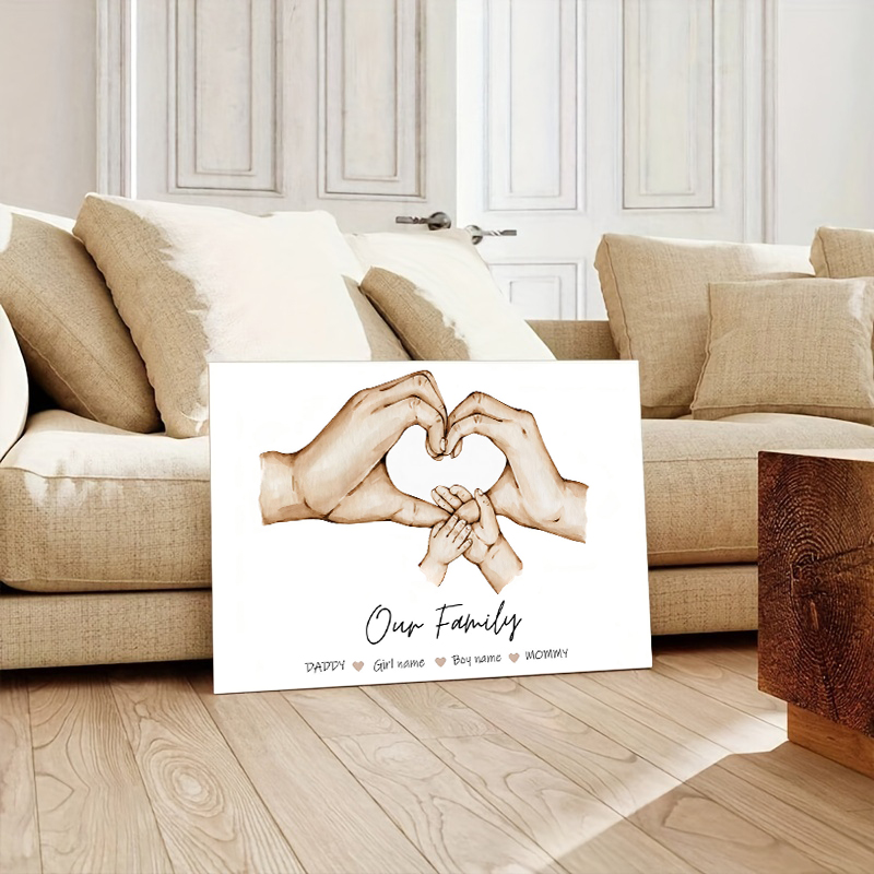 맞춤형 가족 이름 캔버스 그림 미니멀리스트 아트 프린트 - Home Decor Japandi 리뷰 및 가격