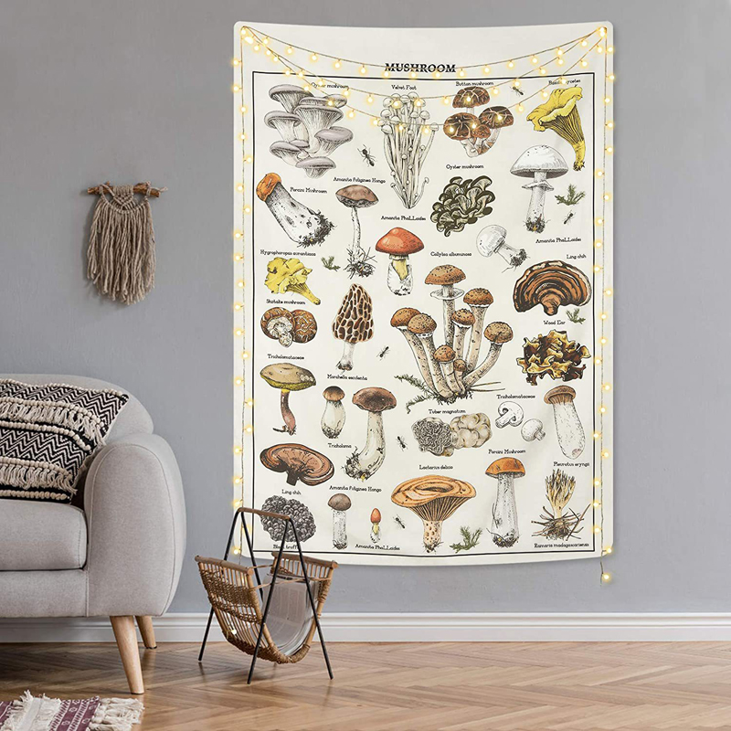 사이키델릭 버섯 태피스트리 점술 심령 벽걸이 히피 보헤 - Home Decor Etsy 리뷰 및 가격
