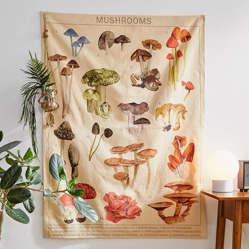 사이키델릭 버섯 태피스트리 점술 심령 벽걸이 히피 보헤 - Home Decor Etsy 리뷰 및 가격