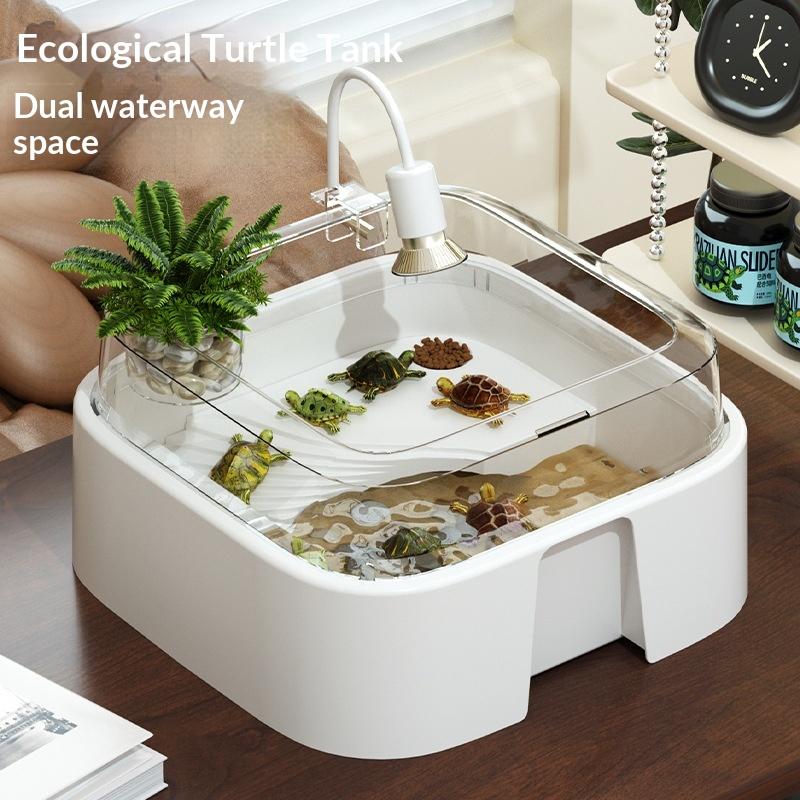 새로운 투명 거북이 수조 홈 데스크탑 장식용 거북이 상 - Home Decor Habitat 리뷰 및 가격
