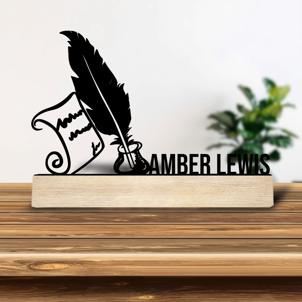 1개 맞춤형 레트로 철제 조각상 장식품, 나무 받침대가 - Home Decor Unique 리뷰 및 가격