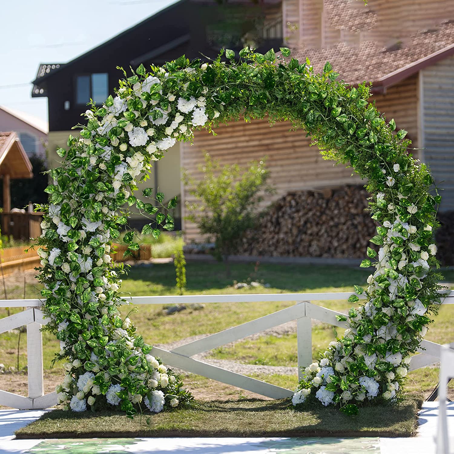 1/3/6/12pcs 인공 아이비 잎 화환 가짜 식물  - Home Decor Garland 리뷰 및 가격