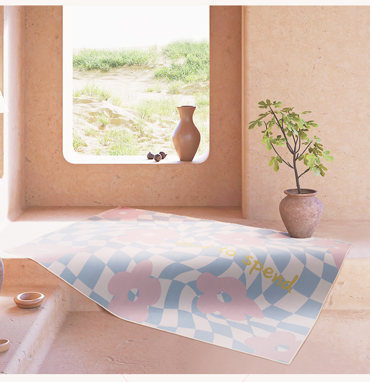 IG 체커보드 침실 침대 옆 러그, 거실 장식 카펫,  - Home Decor Ig 리뷰 및 가격