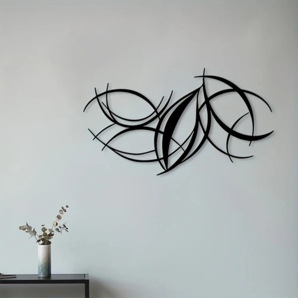 브랜드 모던 곡선 철제 벽 장식, 내구성 있는 코팅 금 - Home Decor Brand 리뷰 및 가격