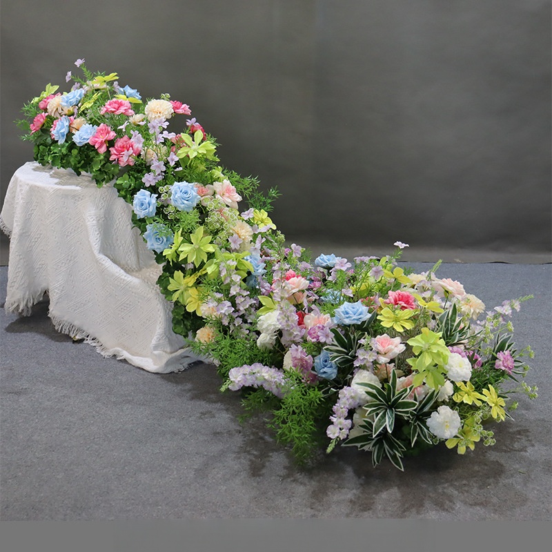 수제 빨간색 & 노란색 실크 꽃 화환, 웨딩 및 장소  - Home Decor Garland 리뷰 및 가격
