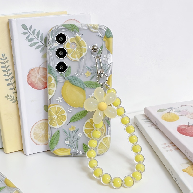 노란 레몬 꽃 끈 달린 폰 케이스 (삼성 갤럭시 S26 - Home Decor Yellow 리뷰 및 가격