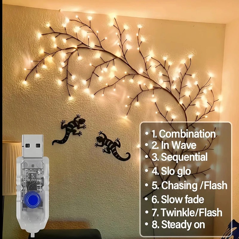 DIY 단풍잎 장미 펜던트 USB 전원 공급 홈 벽 꽃 - Home Decor Flowers 리뷰 및 가격