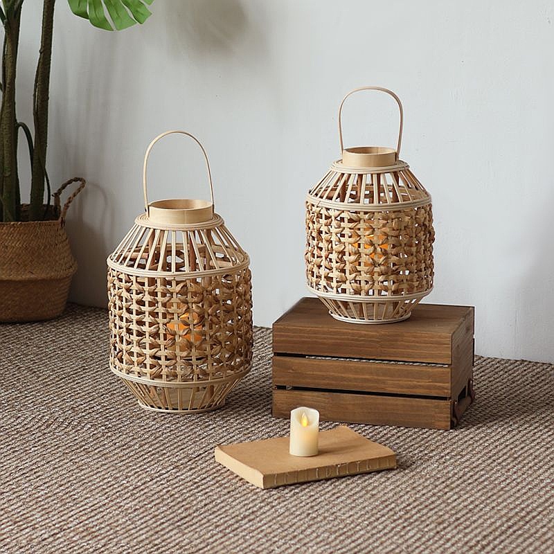 레트로 중국 고대 스타일 짚 풍등 데스크탑 바닥 촛대  - Flooring Home Decor 리뷰 및 가격