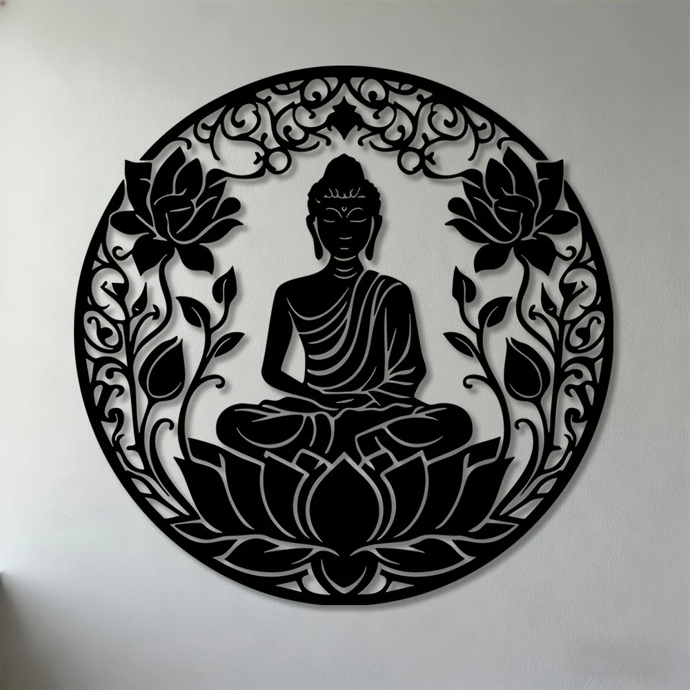 브랜드 2D 평면 불상 연꽃 만다라 금속 벽 장식 명상 - Home Decor Brand 리뷰 및 가격