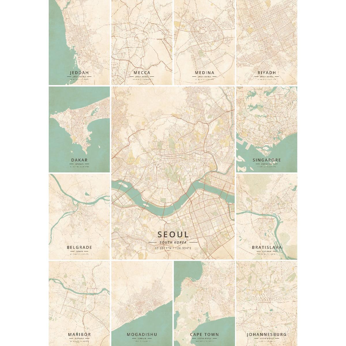 제다 사우디아라비아 도시 지도 포스터 프린트, 자연 여 - Home Decor Jeddah 리뷰 및 가격