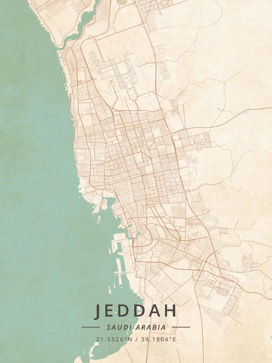 제다 사우디아라비아 도시 지도 포스터 프린트, 자연 여 - Home Decor Jeddah 리뷰 및 가격