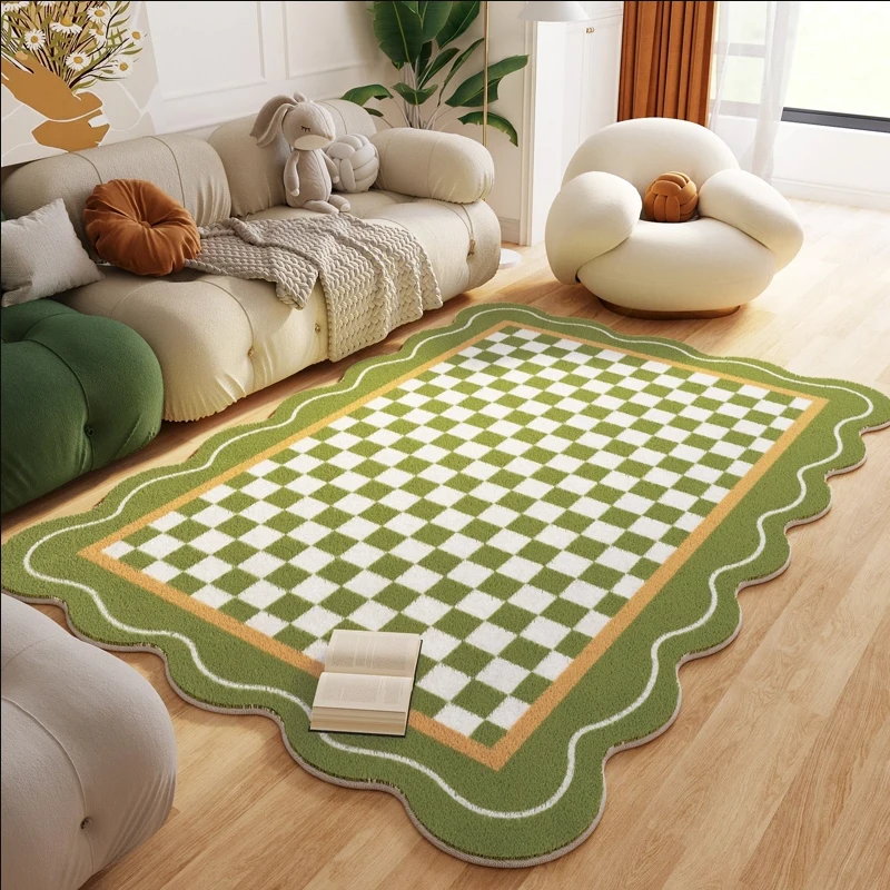 거실 침실용 현대적인 격자무늬 카펫 푹신한 러그 홈 데 - Home Decor Ig 리뷰 및 가격