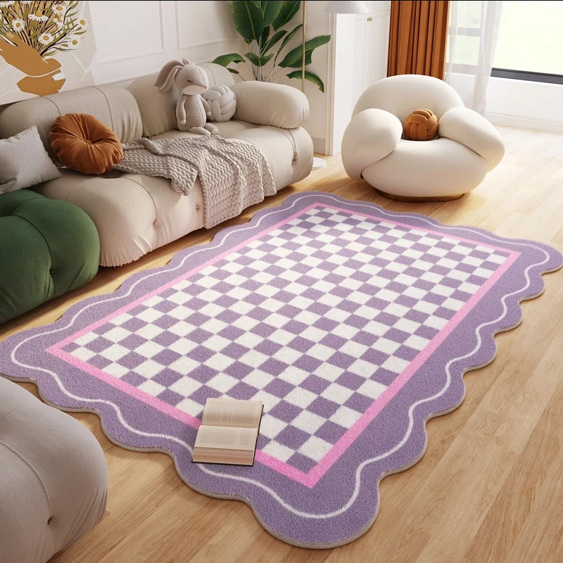 거실 침실용 현대적인 격자무늬 카펫 푹신한 러그 홈 데 - Home Decor Ig 리뷰 및 가격