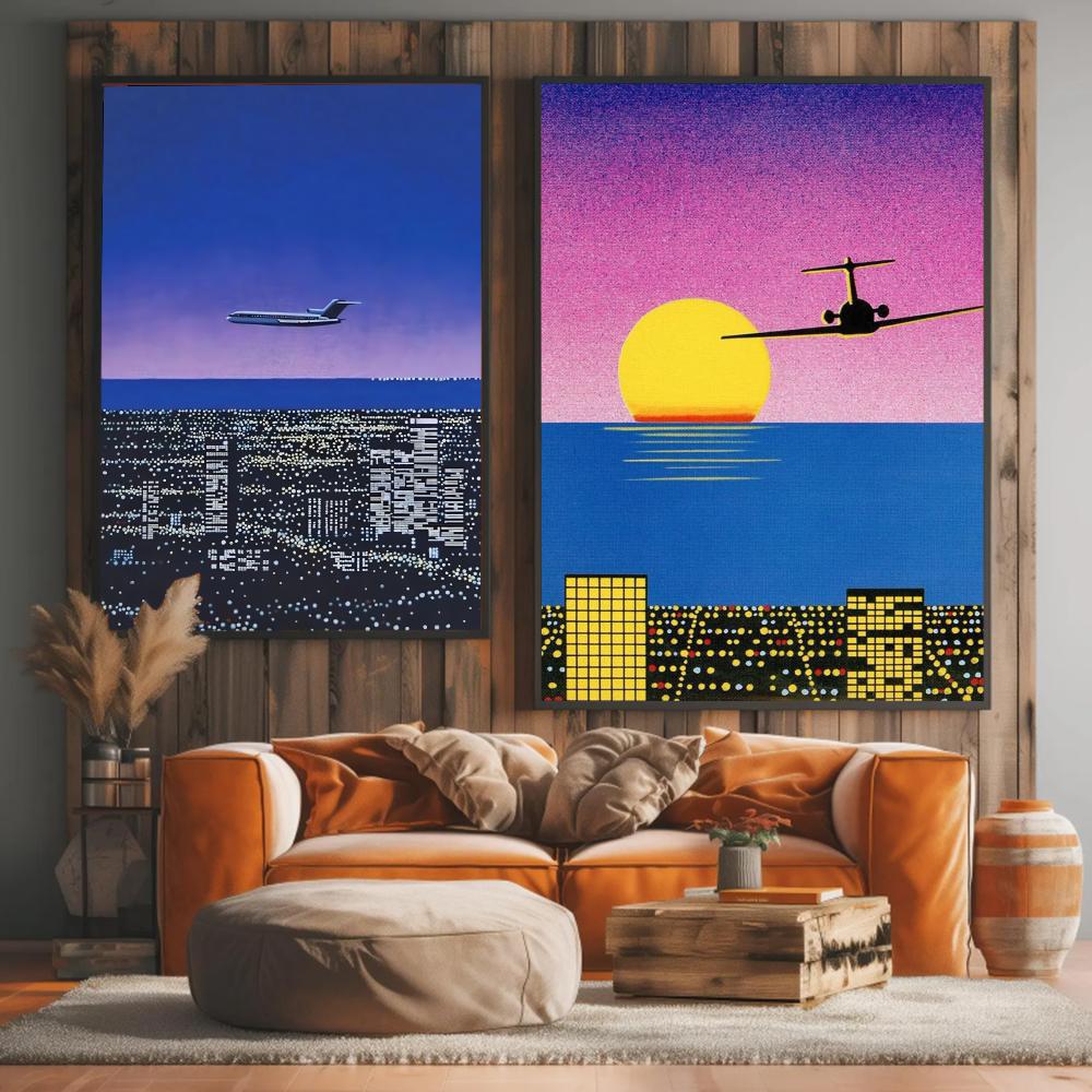 1pc 프레임리스 H-hiroshi Nagai 아트웍  - Home Decor Foto 리뷰 및 가격