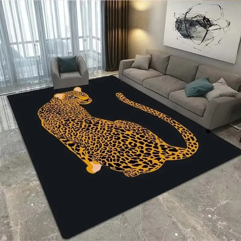 골든 레오파드 디자인 거실 카펫 동물 대형 면적 커피  - Home Decor Ig 리뷰 및 가격