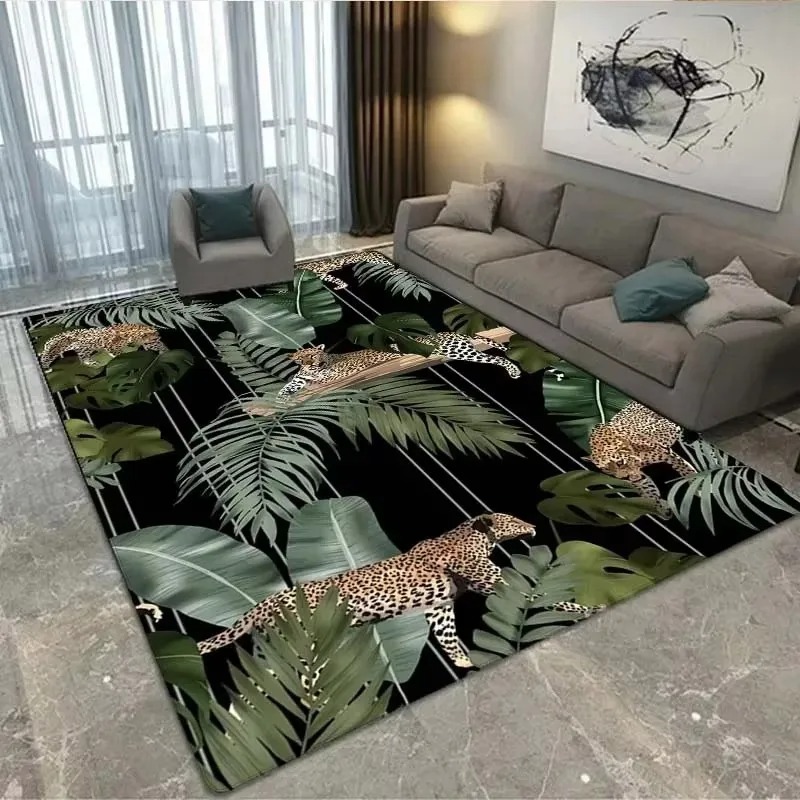 골든 레오파드 디자인 거실 카펫 동물 대형 면적 커피  - Home Decor Ig 리뷰 및 가격