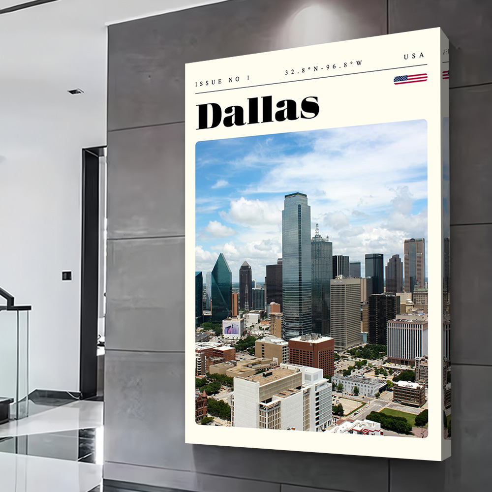 댈러스 텍사스 여행 인쇄 포스터 맞춤형 사진 벽 예술  - Home Decor Dallas 리뷰 및 가격
