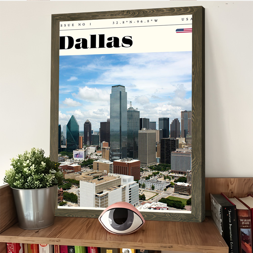 댈러스 텍사스 여행 인쇄 포스터 맞춤형 사진 벽 예술  - Home Decor Dallas 리뷰 및 가격
