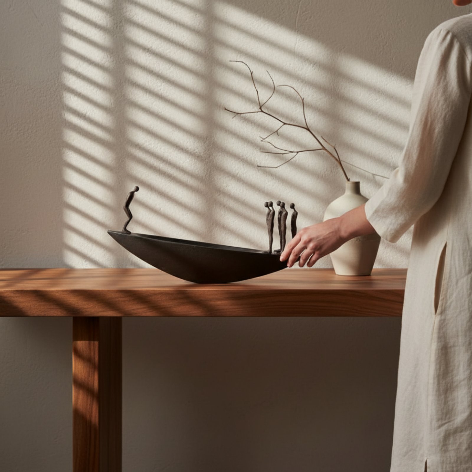현대적인 레진 범선 조각상, 예술적인 와비사비 스타일  - Home Decor Brand 리뷰 및 가격