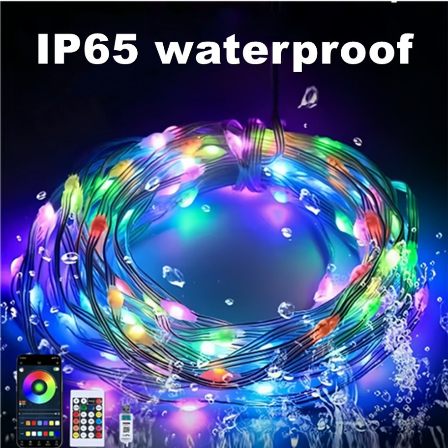 WS2812B LED 빛 문자열 스마트 블루투스 원격  - Home Decor Garland 리뷰 및 가격