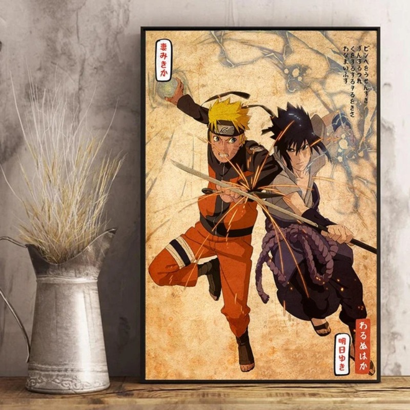 일본 애니메이션 나루토 포스터 레트로 아트 프린트, 집 - Home Decor Japandi 리뷰 및 가격