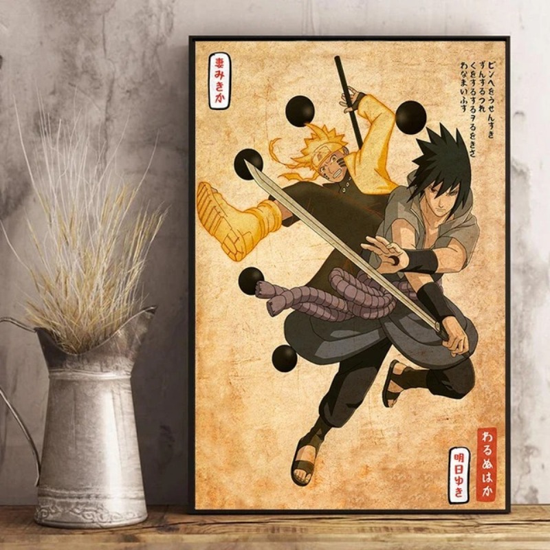 일본 애니메이션 나루토 포스터 레트로 아트 프린트, 집 - Home Decor Japandi 리뷰 및 가격