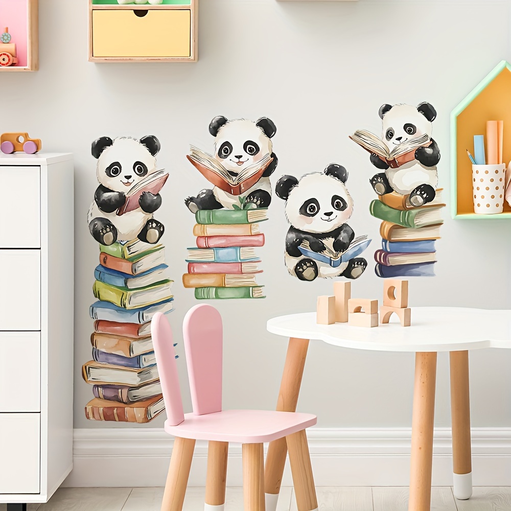 만화 팬더 독서 책 벽 스티커 학교 교실 동물 독서 벽 - Home Decor Catalog 리뷰 및 가격