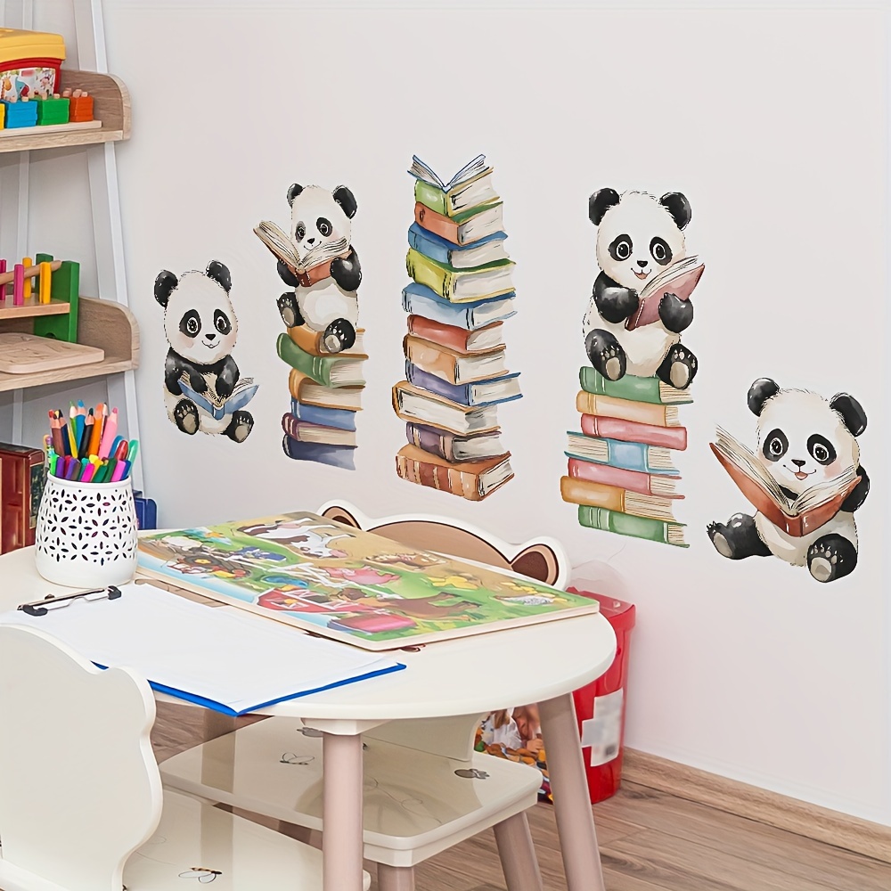 만화 팬더 독서 책 벽 스티커 학교 교실 동물 독서 벽 - Home Decor Catalog 리뷰 및 가격