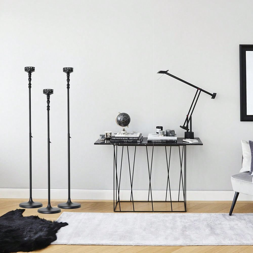 조절 가능한 금속 테이퍼 캔들 홀더, 빈티지 블랙 플로 - Flooring Home Decor 리뷰 및 가격