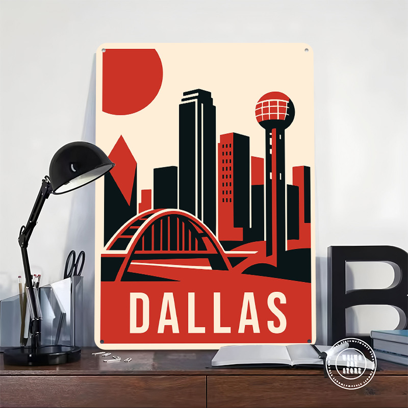 댈러스 빈티지 여행 프린트 포스터 맞춤형 레트로 벽 장 - Home Decor Dallas 리뷰 및 가격