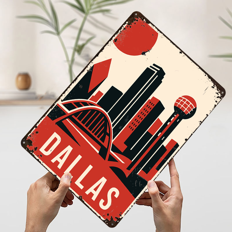 댈러스 빈티지 여행 프린트 포스터 맞춤형 레트로 벽 장 - Home Decor Dallas 리뷰 및 가격