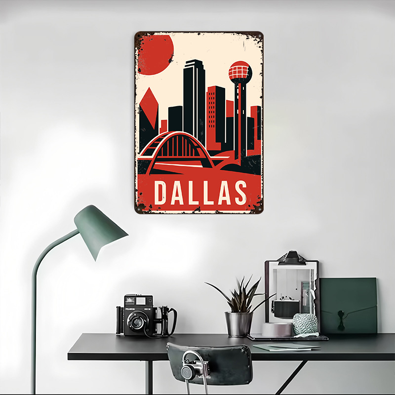 댈러스 빈티지 여행 프린트 포스터 맞춤형 레트로 벽 장 - Home Decor Dallas 리뷰 및 가격