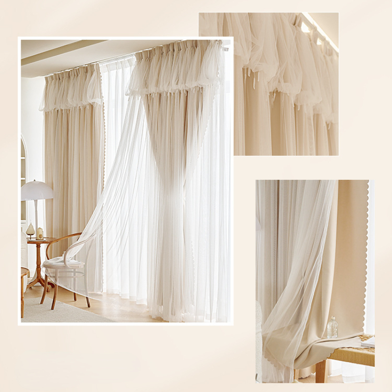 블랙 블랙 거실 맞춤형 레이스 커튼, 소녀 침실 장식, - Home Decor Ig 리뷰 및 가격