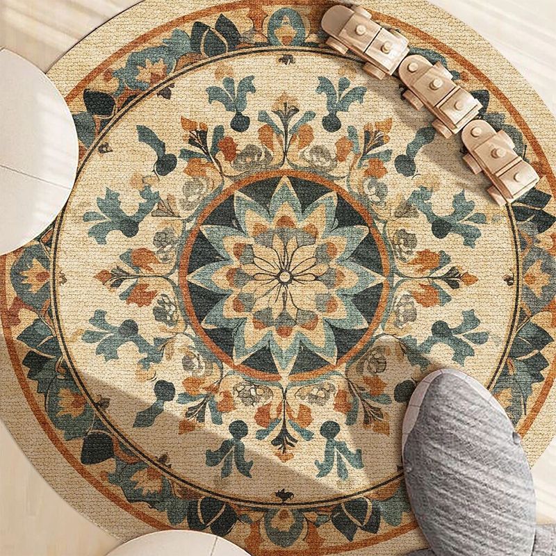 에스닉 스타일 만다라 라운드 카펫, 거실 보호 홈 데코 - Home Decor Ig 리뷰 및 가격