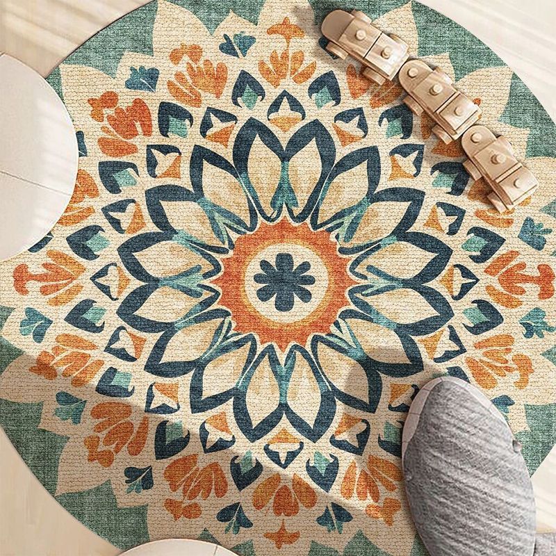 에스닉 스타일 만다라 라운드 카펫, 거실 보호 홈 데코 - Home Decor Ig 리뷰 및 가격